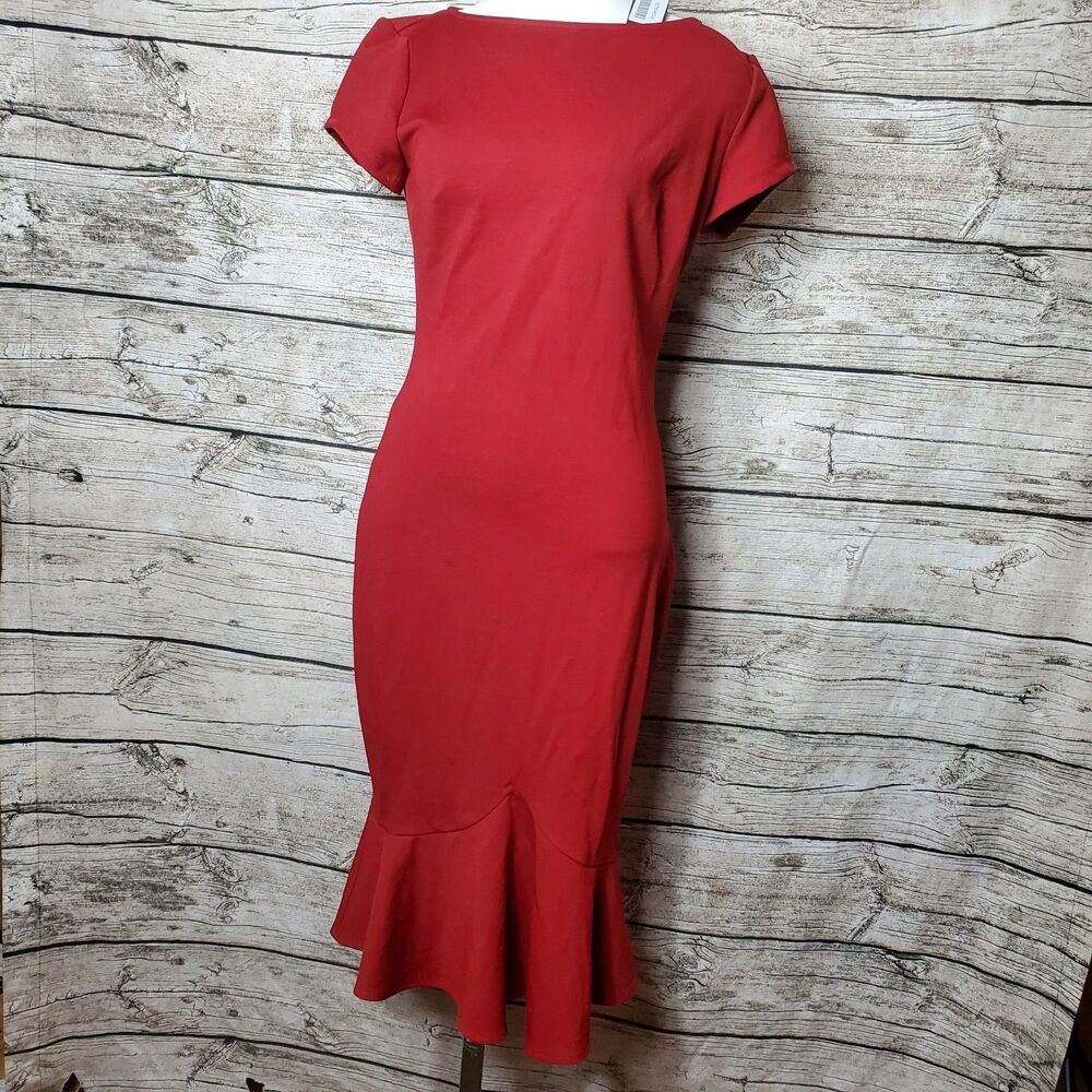 VFSHOW Elegant Vintage Cocktail Party Mermaid Midi Mid-Calf Dress Size Small